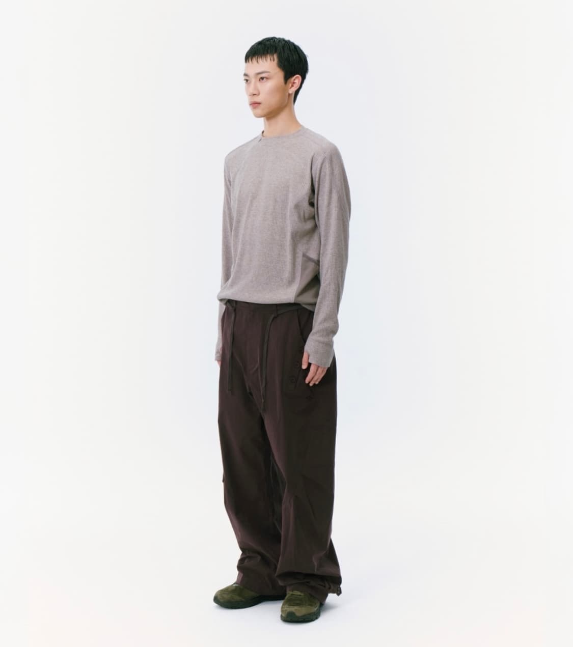 산산기어 리브드 롱슬리브 애쉬 핑크 상품이미지3