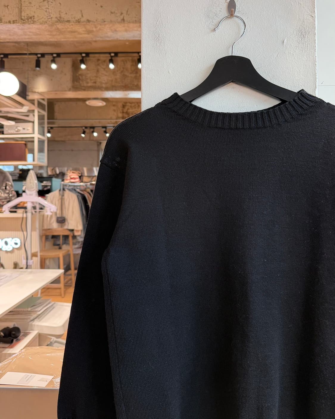 안데르센 안데르센 블랙 울 라운드 니트  상품이미지4