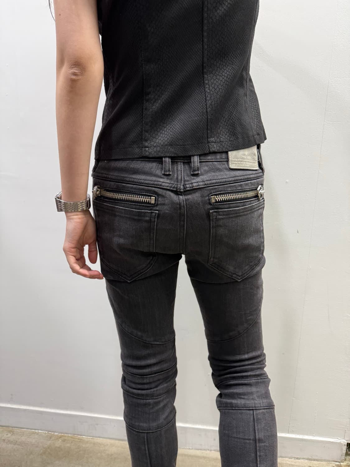 No i.D. 바이커 무드 슬림 데님진 상품이미지6