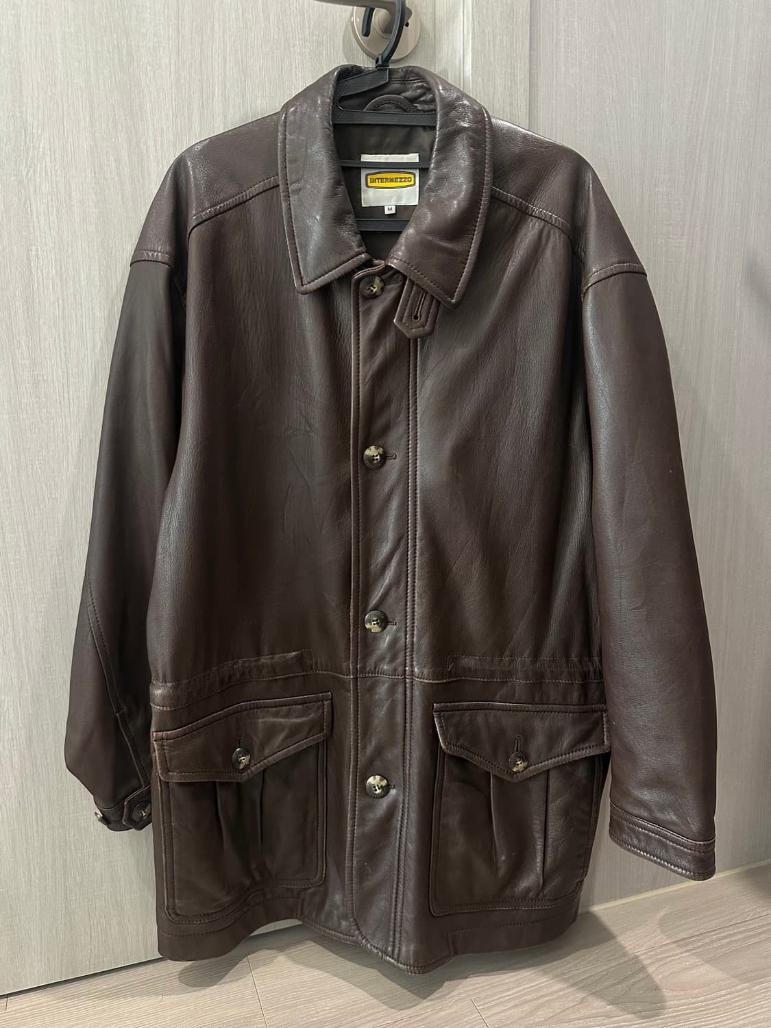 빈티지 양가죽 하프기장 자켓 상품이미지1