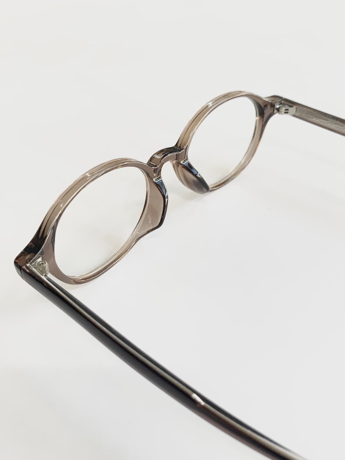 빈티지 타원형 레트로안구 뿔테 연브라운 331 상품이미지3