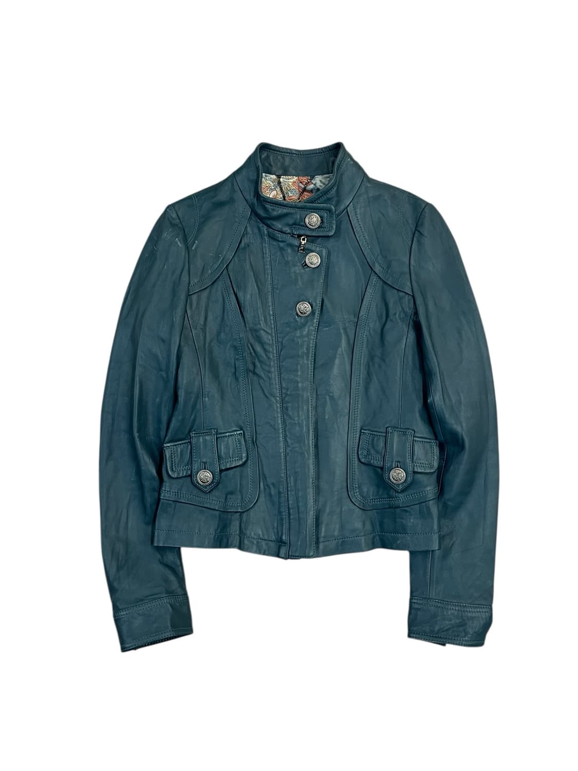 양가죽 레더 자켓 다크 그린 55 #csz3654 상품이미지3