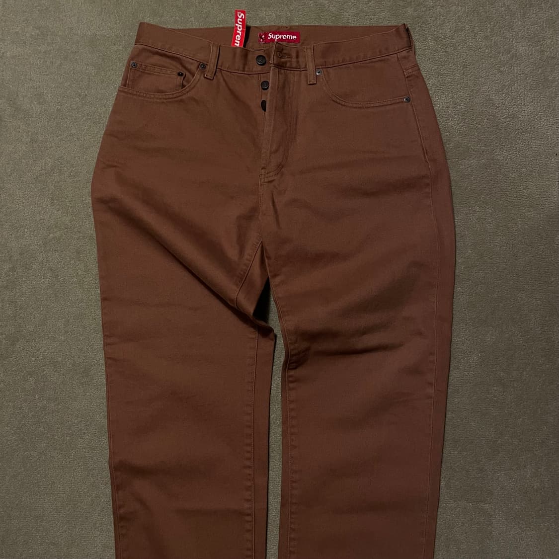 슈프림 브라운 레귤러 팬츠 상품이미지3