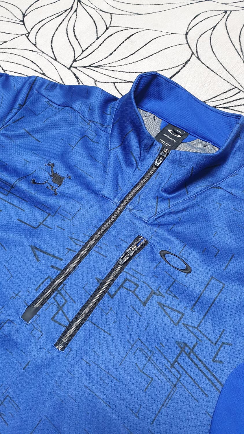 오클리 골프웨어 스컬 모크 자수로고 하프집업 L 사이즈 100 상품이미지2