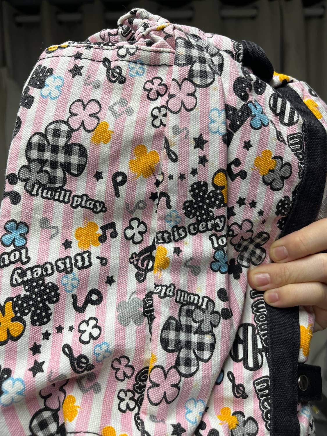 핑크스트라이프 클로버 핸드백 🍀 상품이미지8