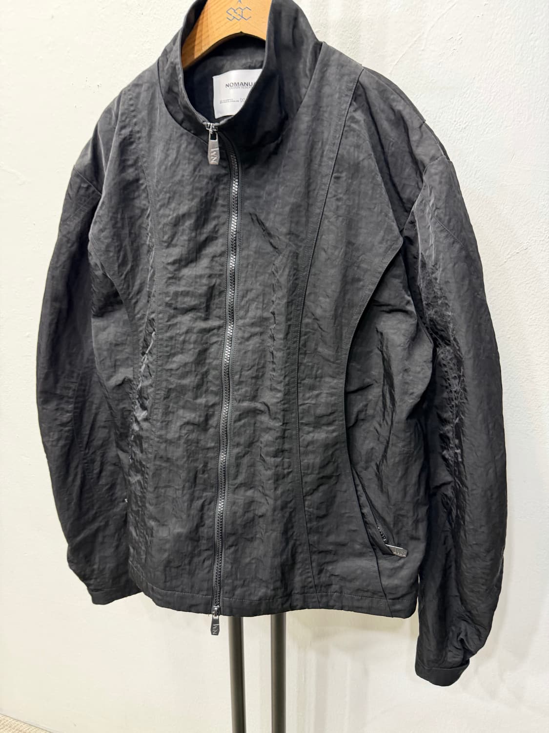 정품) 노매뉴얼 25ss 블랙 오버핏 바람막이 자켓 100 상품이미지3