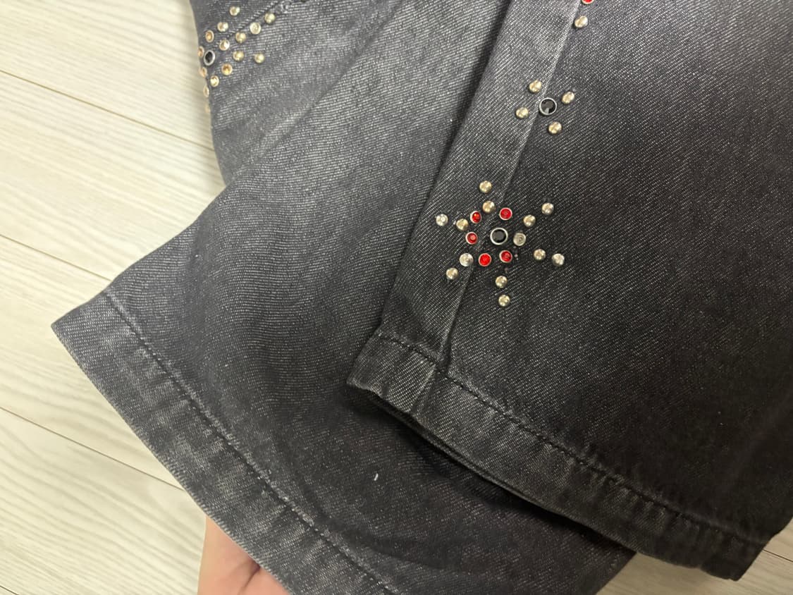 블루마블 스터드 데님팬츠 상품이미지3