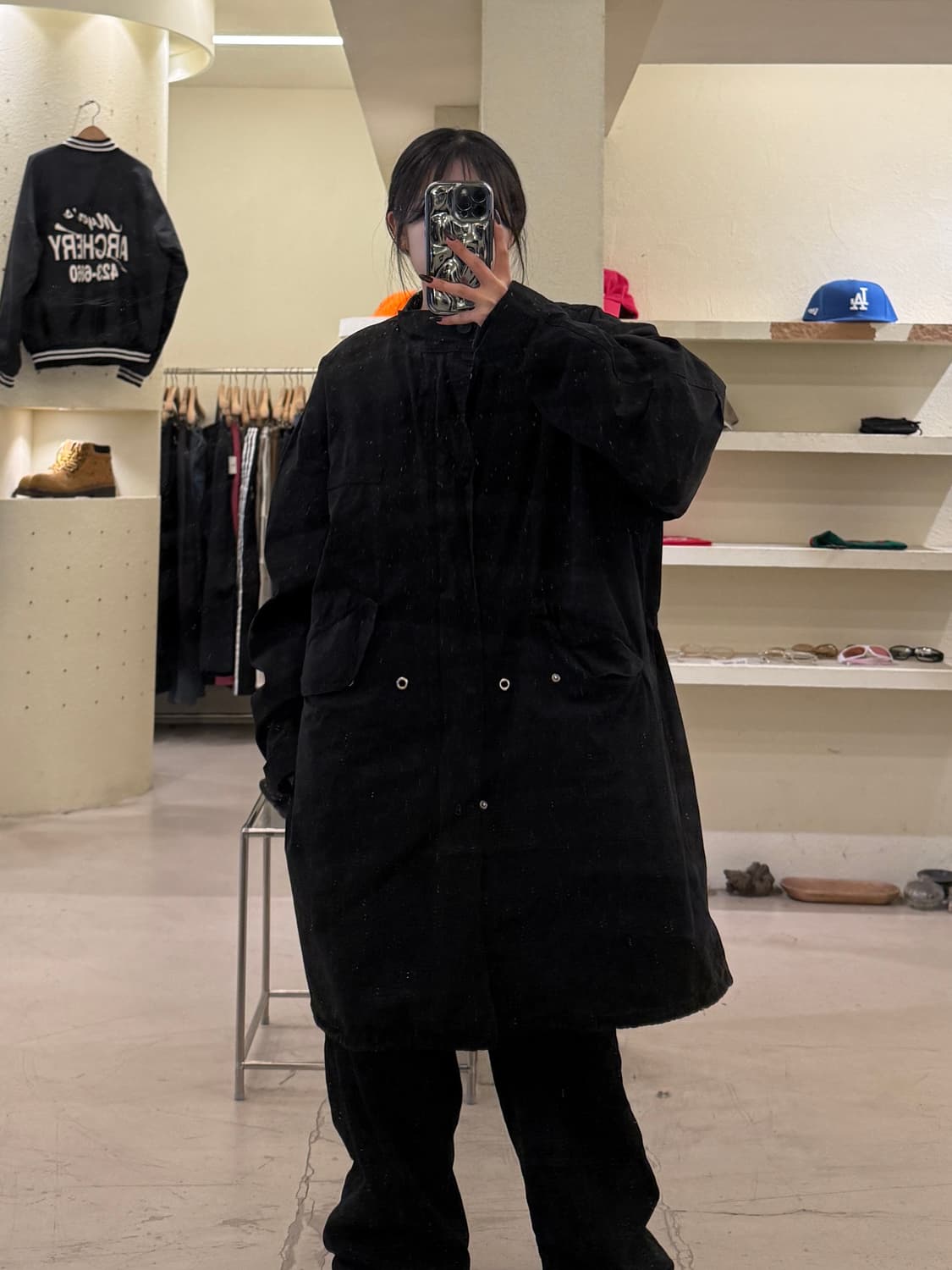 블랙 피쉬테일 야상 파카 U1432 상품이미지1