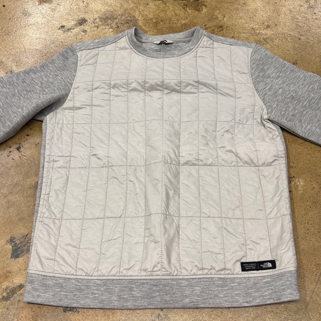 [정품/S] 노스페이스 회색 퀼팅 맨투맨 티셔츠 b16 상품이미지3