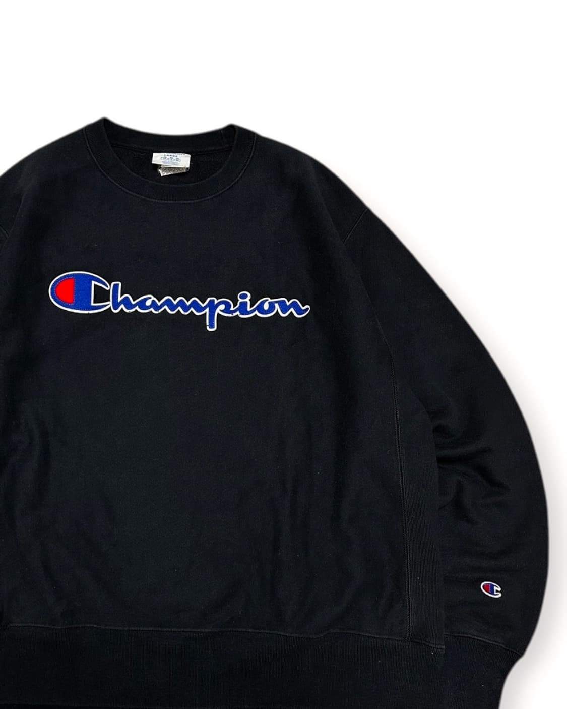 챔피온 리버스위브 블랙 스웻 셔츠 상품이미지2