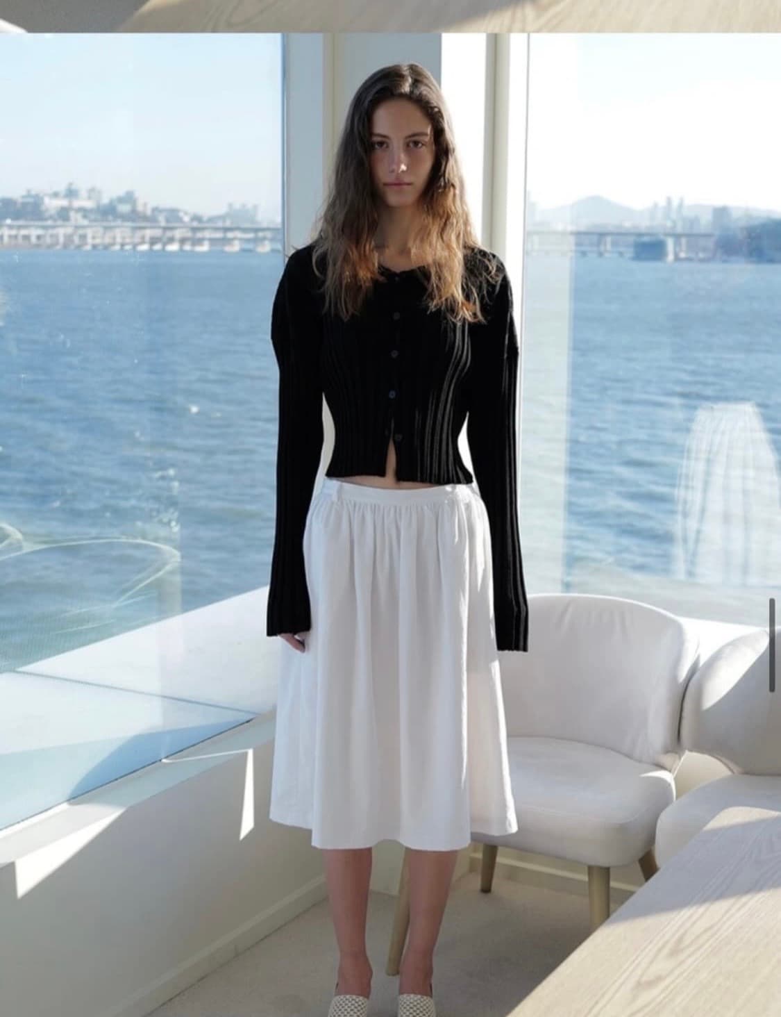 le917 르셉템버 밀리 립 플리츠 가디건 상품이미지1