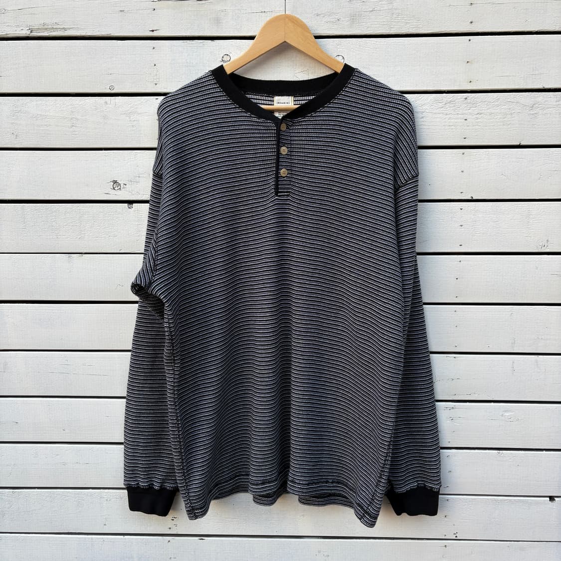 Khakis 카키스 와플 헨리넥 롱슬리브 티셔츠 상품이미지1