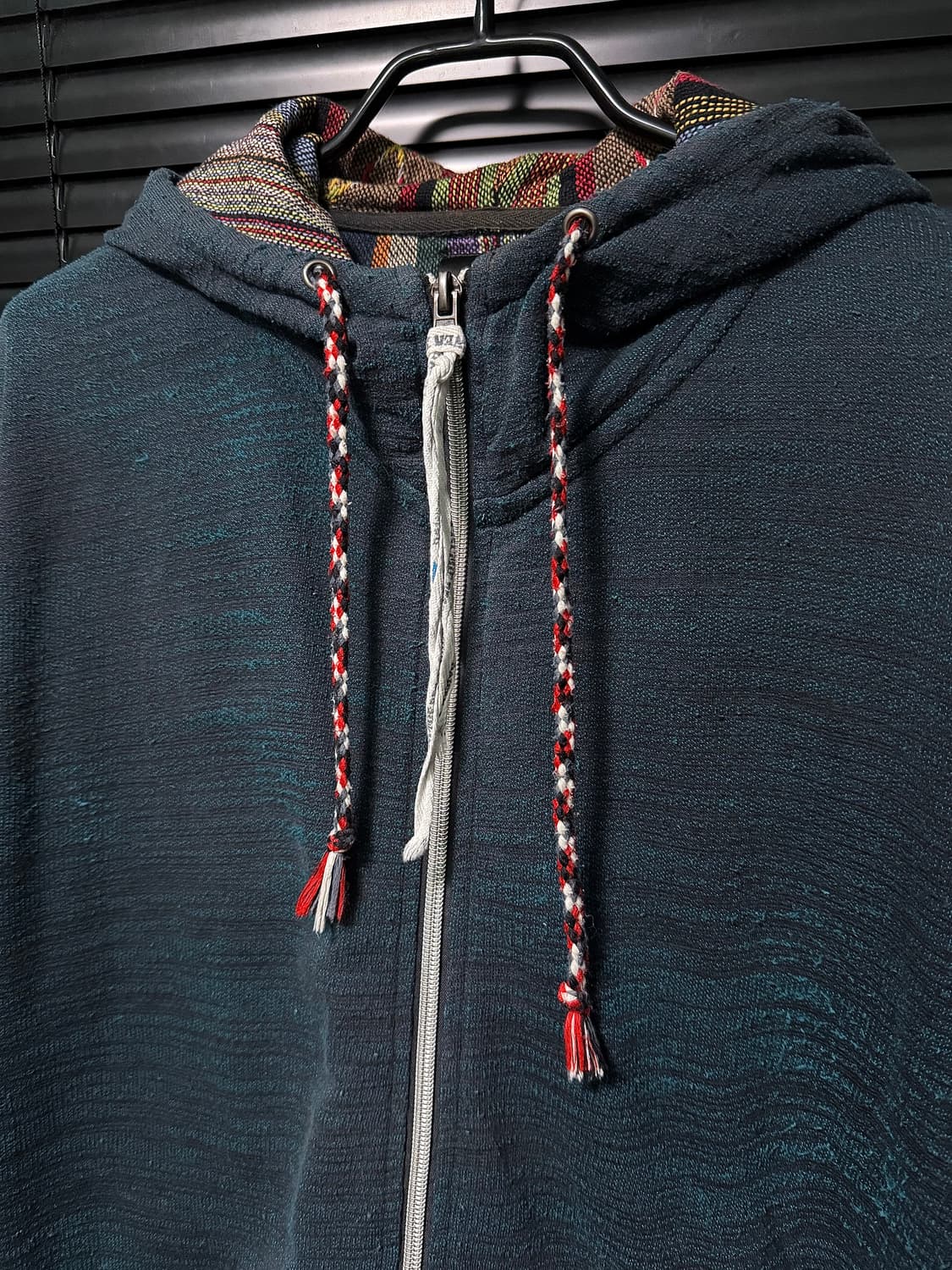 컬쳐 믹스 일본 브랜드 빈티지 청록색 에스닉 웨스턴 후드 집업 후디 XL 상품이미지4