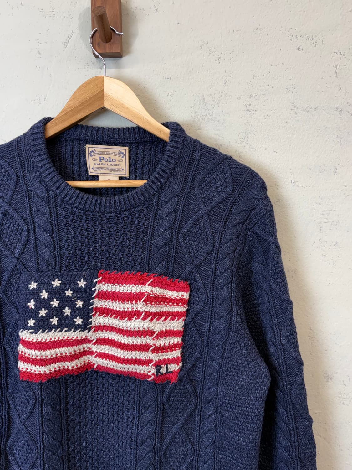 폴로랄프로렌 빈티지 아란 성조기 플래그 니트 상품이미지2