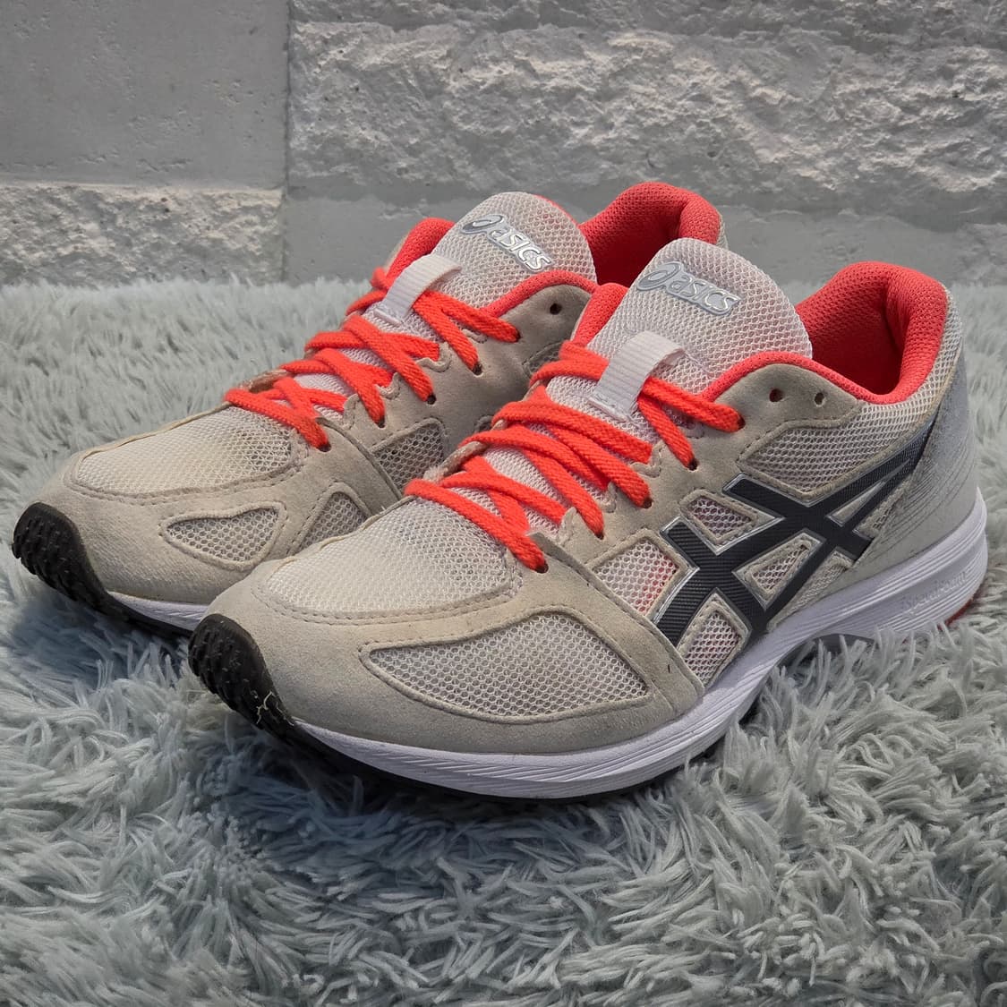 5q-13:아식스 라이트레이서 TJL519 화이트-코랄 (24.0cm) 상품이미지1