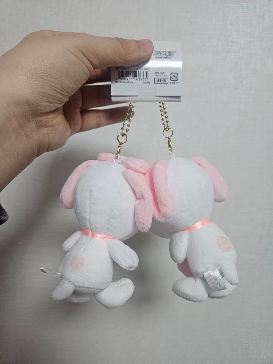 핑크 스누피 볼착(자석) 키링인형 커플 상품이미지5