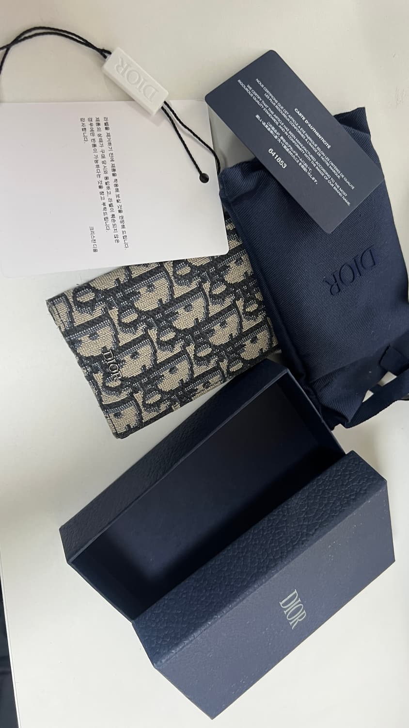 디올 오블리크 2단 카드지갑 상품이미지2