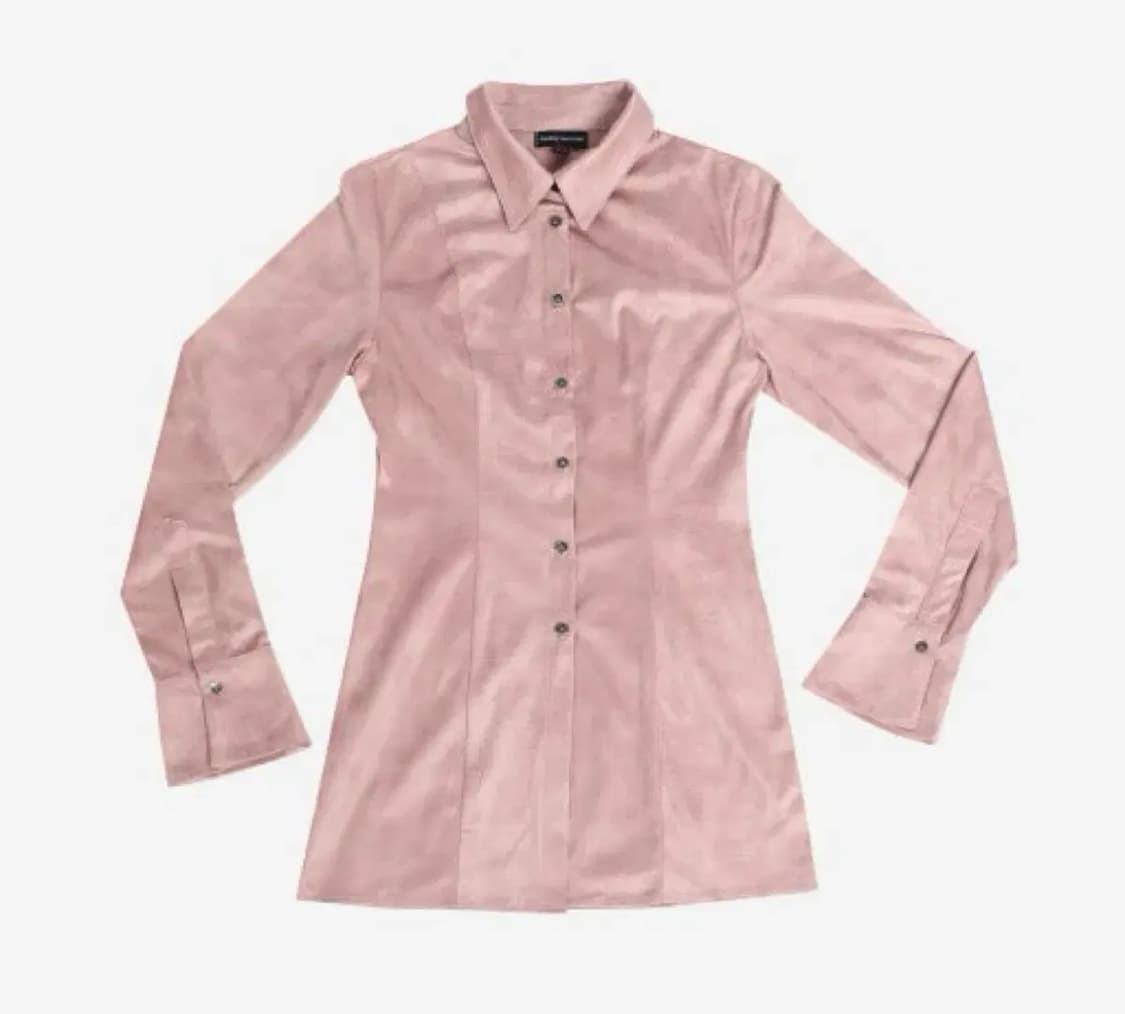 달링유어배드 새틴 셔츠 핑크 상품이미지1