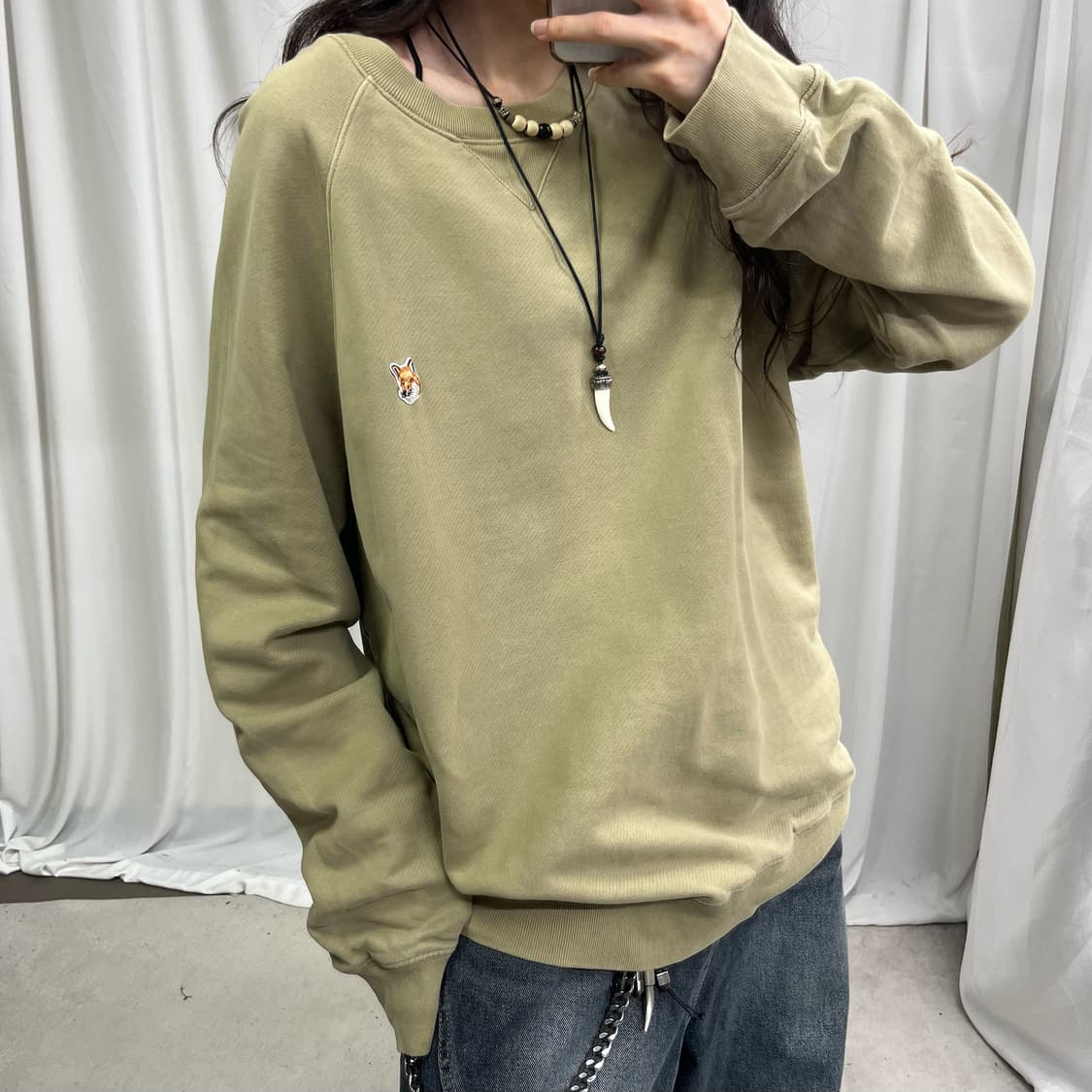 Maison Kistune khaki mtm 상품이미지3