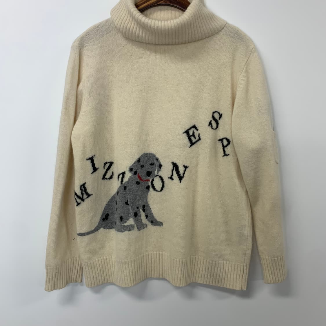 Vintage 아이보리 댕댕이 목폴라 니트 상품이미지2