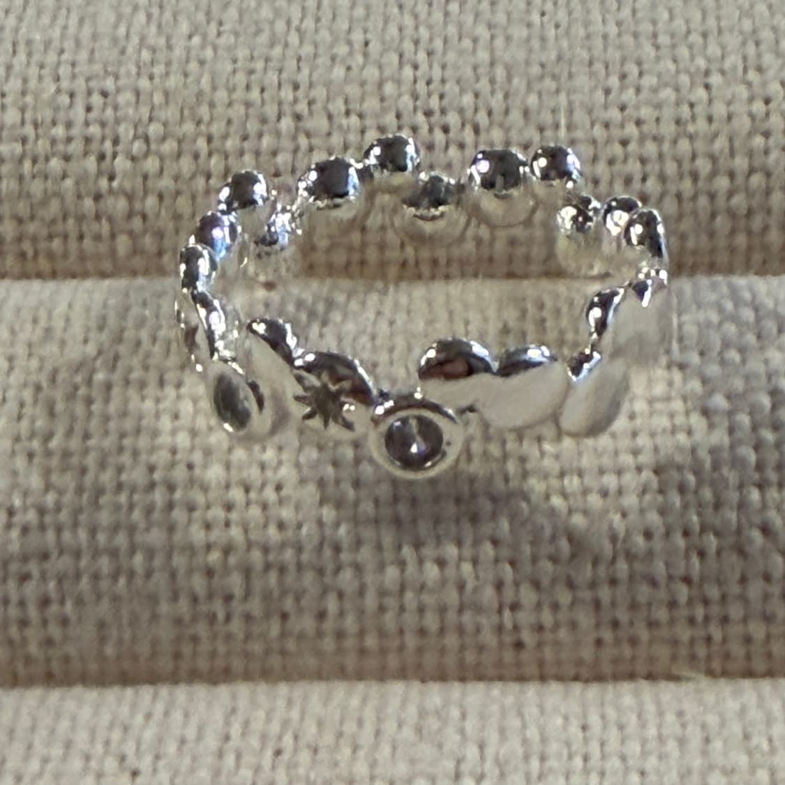 새상품 여성 신주 은도금 투패턴 반지 상품이미지7