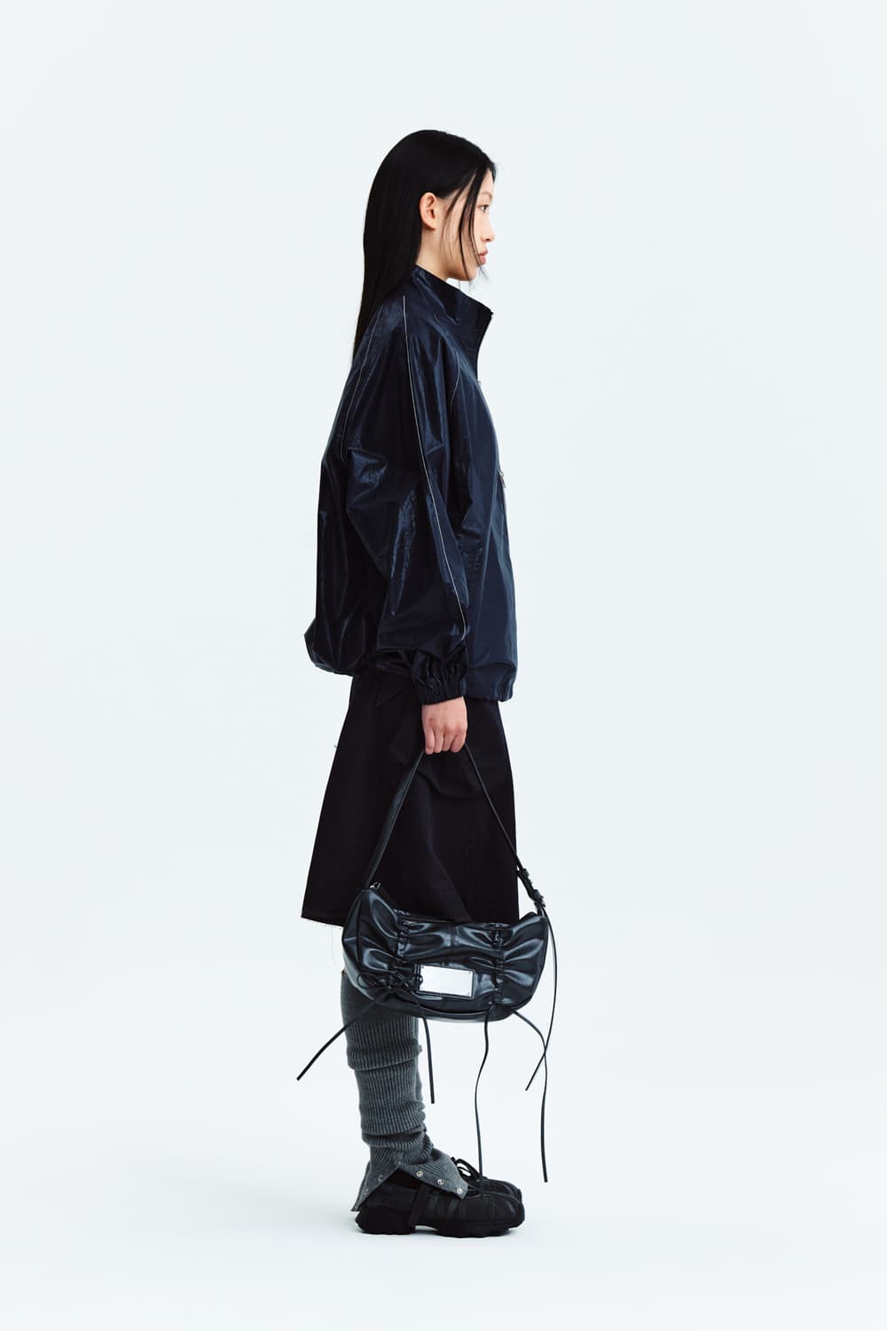 마뗑킴) 로고 코팅 집업 자켓 상품이미지7