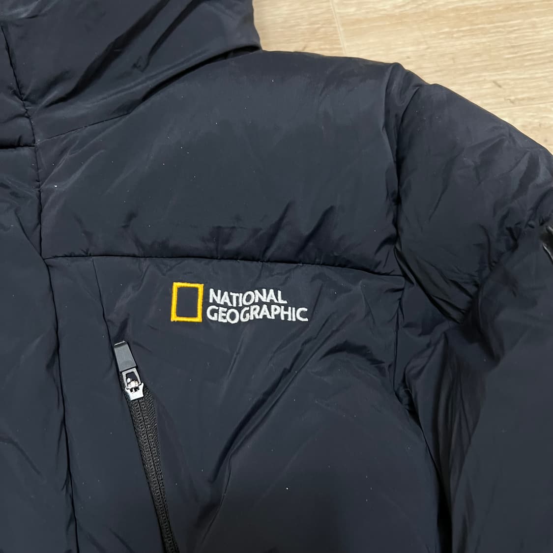 내셔널지오그래픽 키즈 구스다운 후드 롱패딩 점퍼 [블랙] 160 상품이미지4