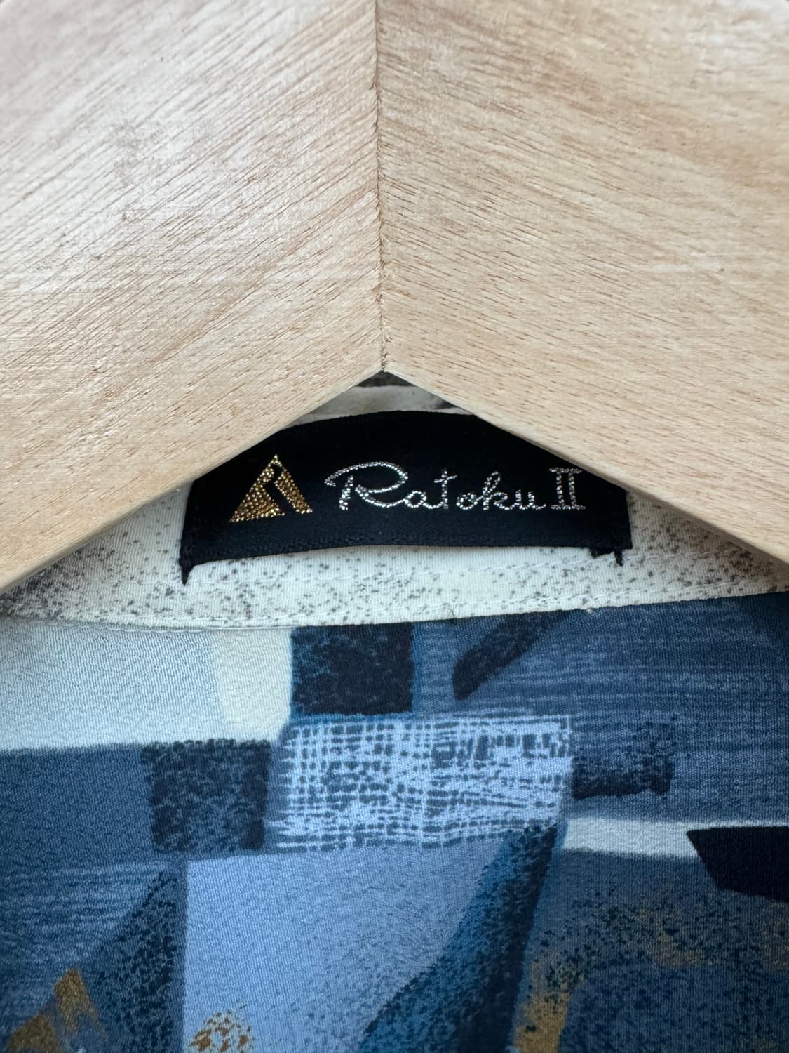 일본 빈티지 폴리 100 에스닉 패턴 셔츠 상품이미지4