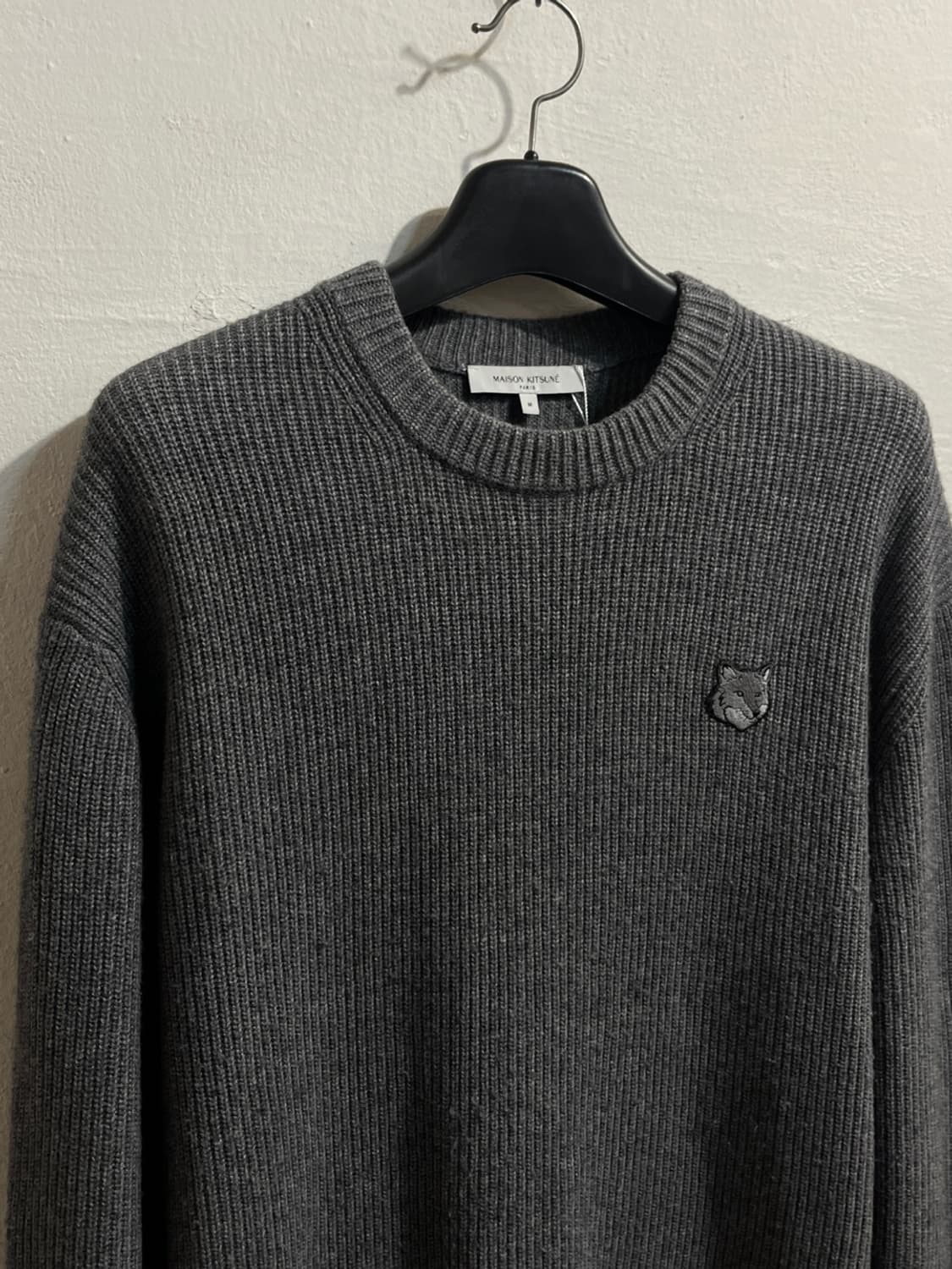 메종 키츠네 폭스 헤드 패치 니트 상품이미지3