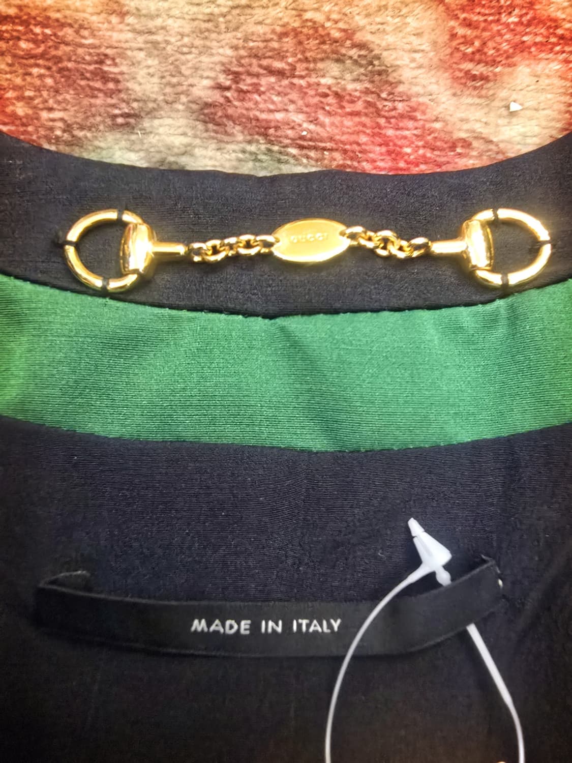 구찌(Gucci) 실크 그린 체인 디테일 숏 블레이져 상품이미지7