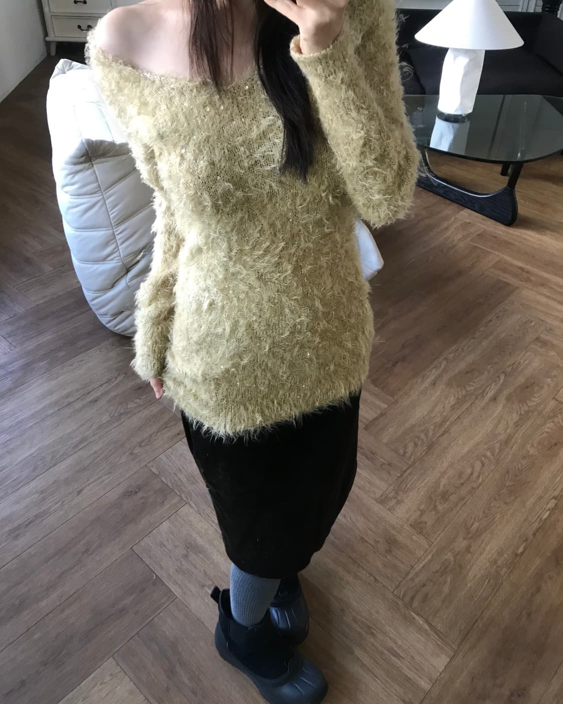 vintage fur slim fit knit 상품이미지5