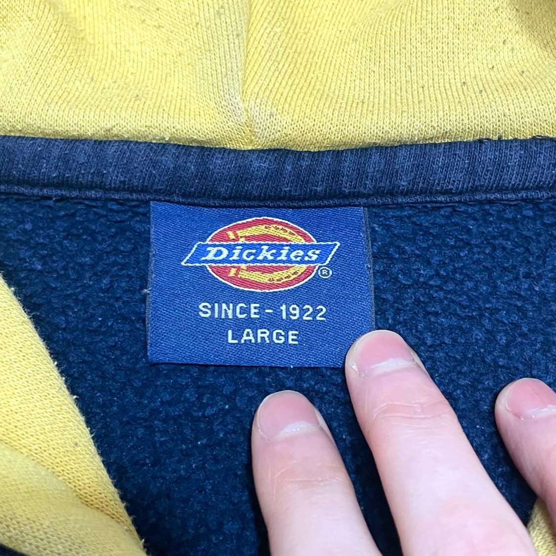 디키즈 스펠로고 네이비 기모 후드티셔츠 남성L 상품이미지4