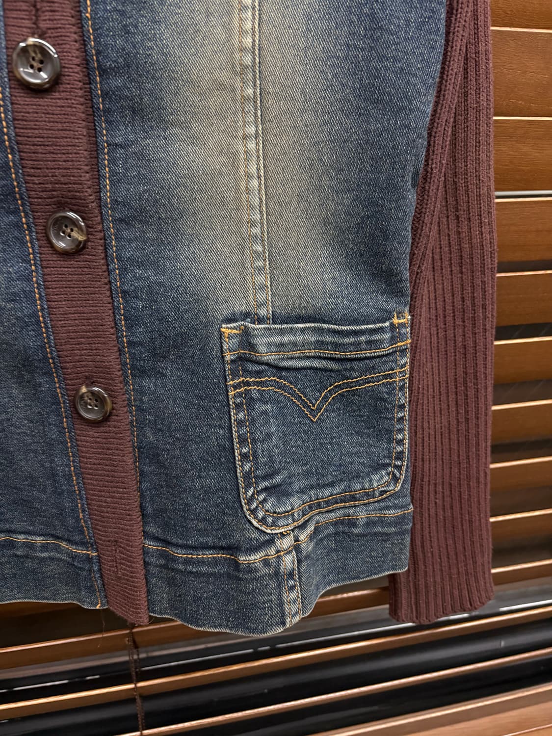 00s TOMBOY 톰보이 y2k 데님 골지 집업 자켓 상품이미지2