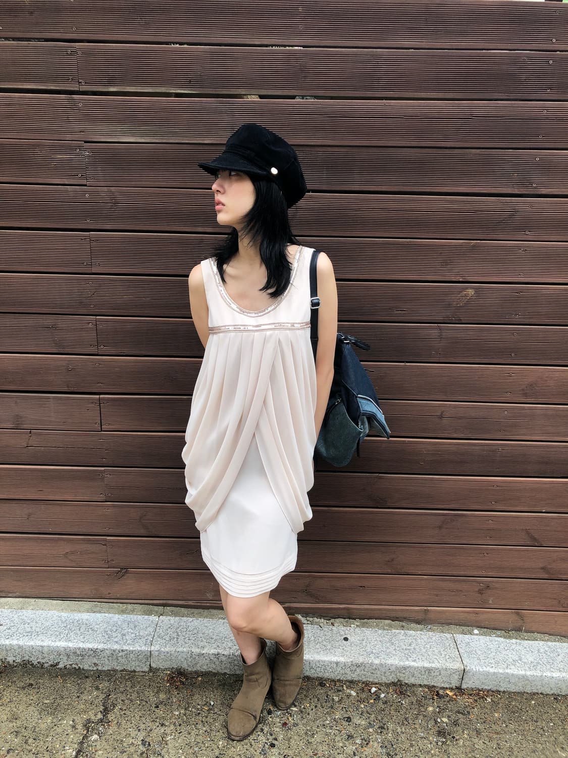 draped sleeveless dress  상품이미지6