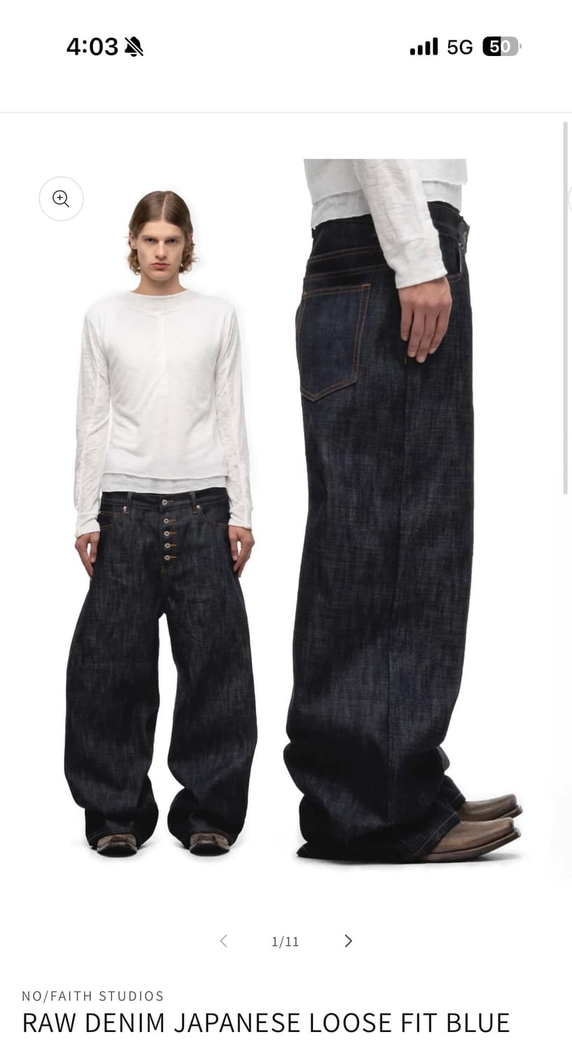 Nofaithstudios japanese loose fit blue M 상품이미지1