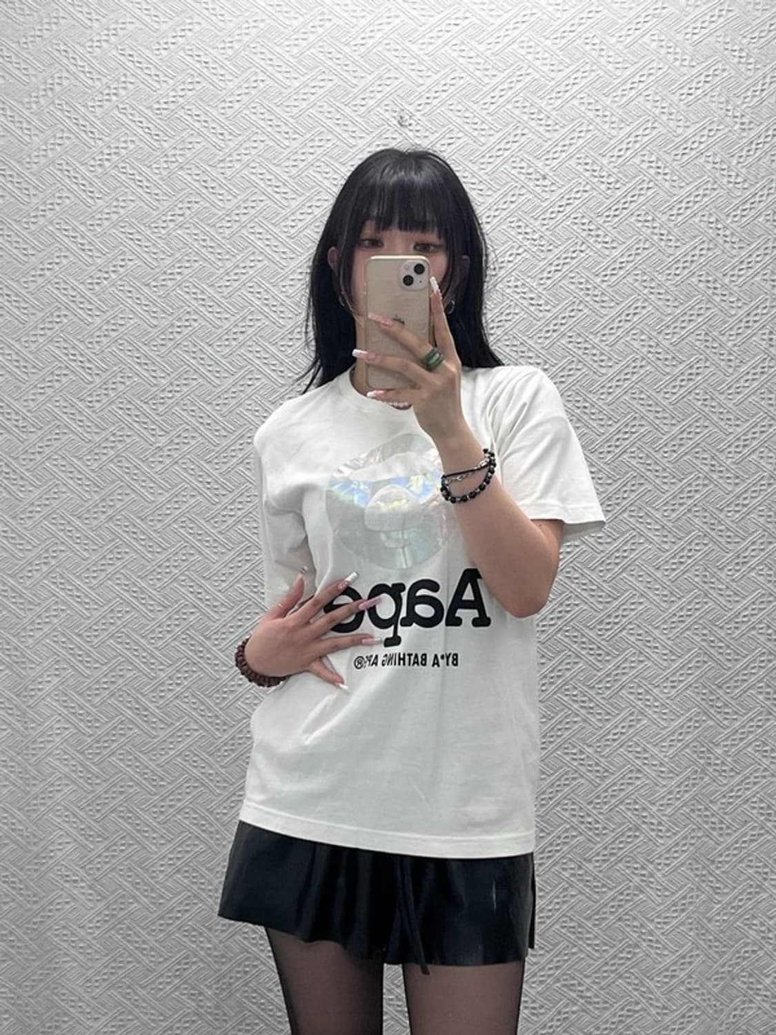 베이프 AAPE 빈티지 오리지널 로고 프린팅 반팔티 S C12198 상품이미지2