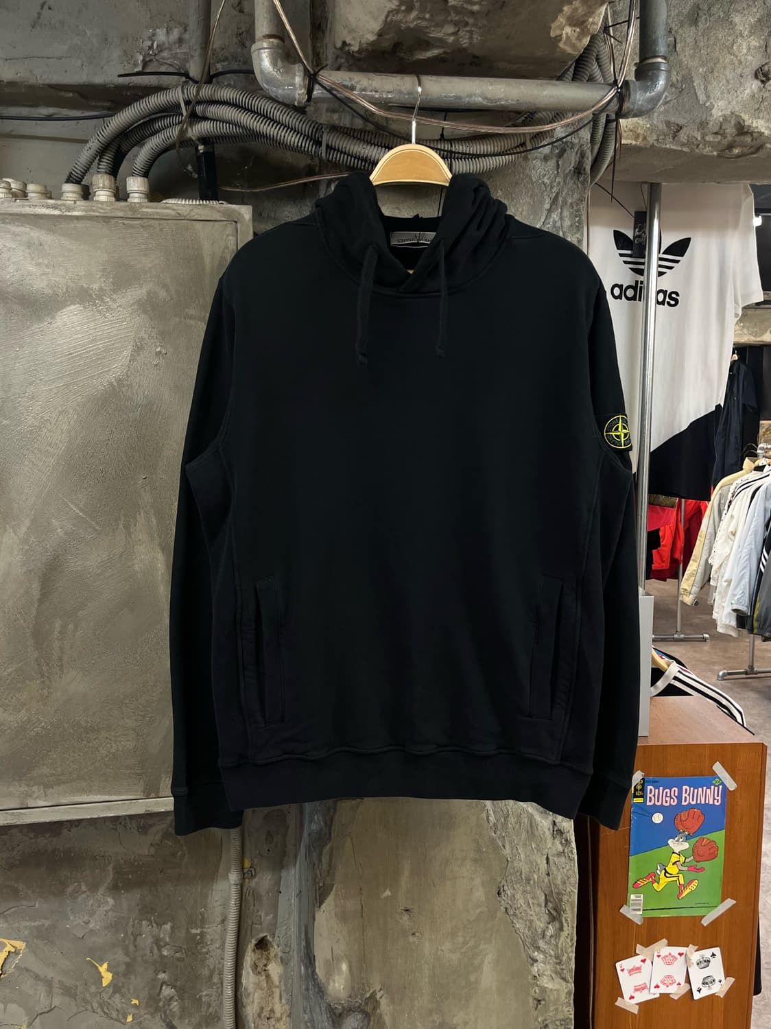 스톤아일랜드 후드티 블랙 XL #csz1869 상품이미지1