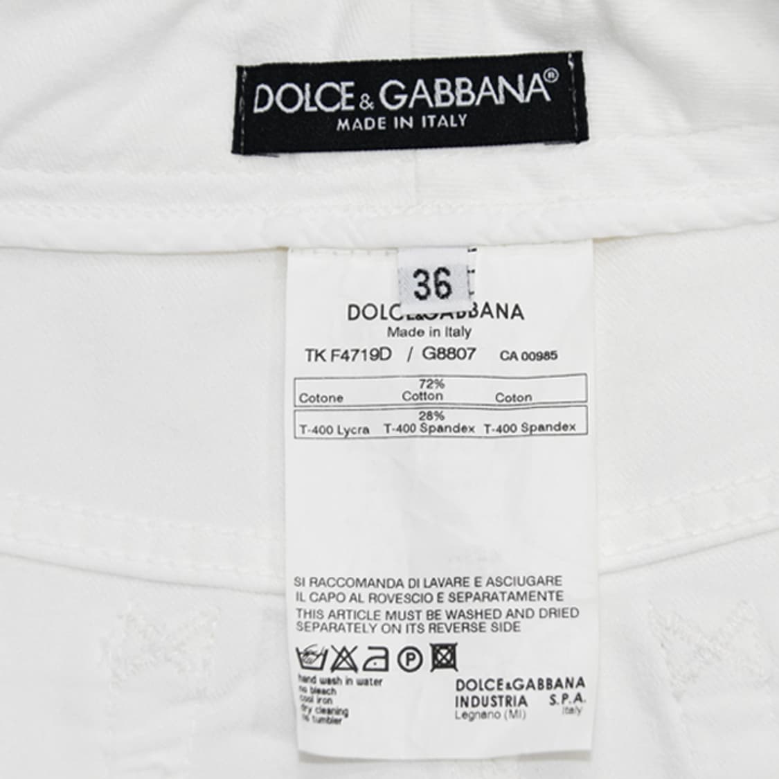 Dolce Gabbana italia 화이트데님스커트 상품이미지9