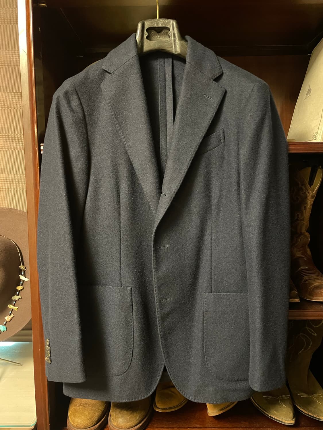 라르디니 캐시미어100% 다크네이비 자켓 상품이미지2