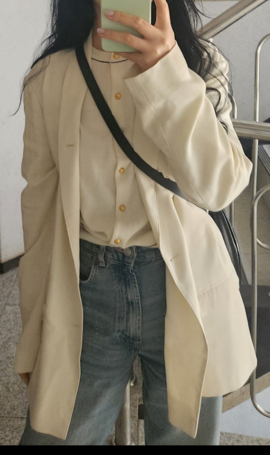 르메르 실크 더블 브레스티드 자켓 S 판매합니다. 상품이미지9