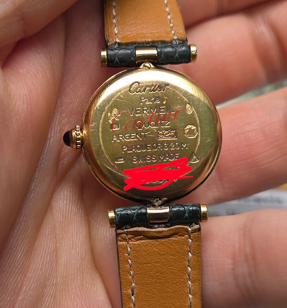 빈티지 까르띠에 머스트드 방돔 실버로만 쿼츠 디버클 여성용 (감정서 포함 상품이미지7