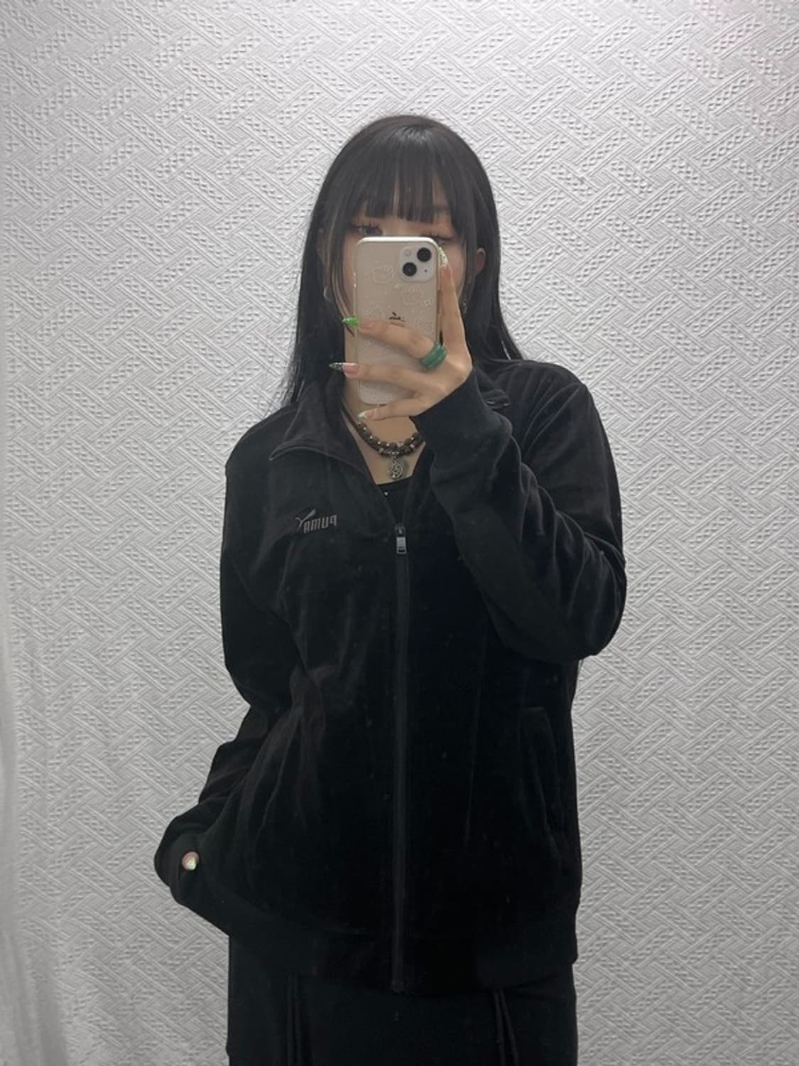 푸마 빈티지 웜셀 벨루어 러블리힙 벨벳 져지 집업 L C09203 상품이미지1