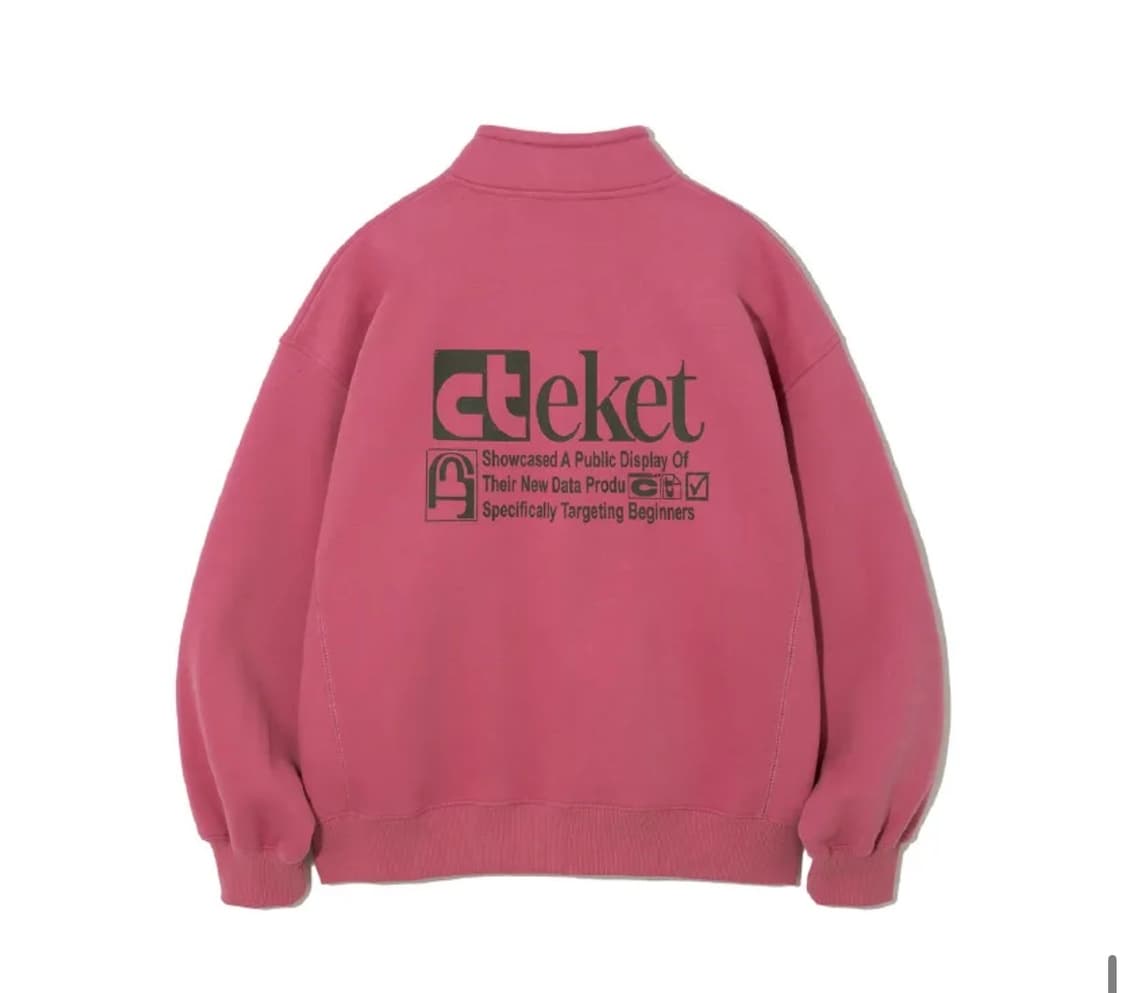 테켓 플랜 하프집업 스웨트셔츠 핑크 M 상품이미지3