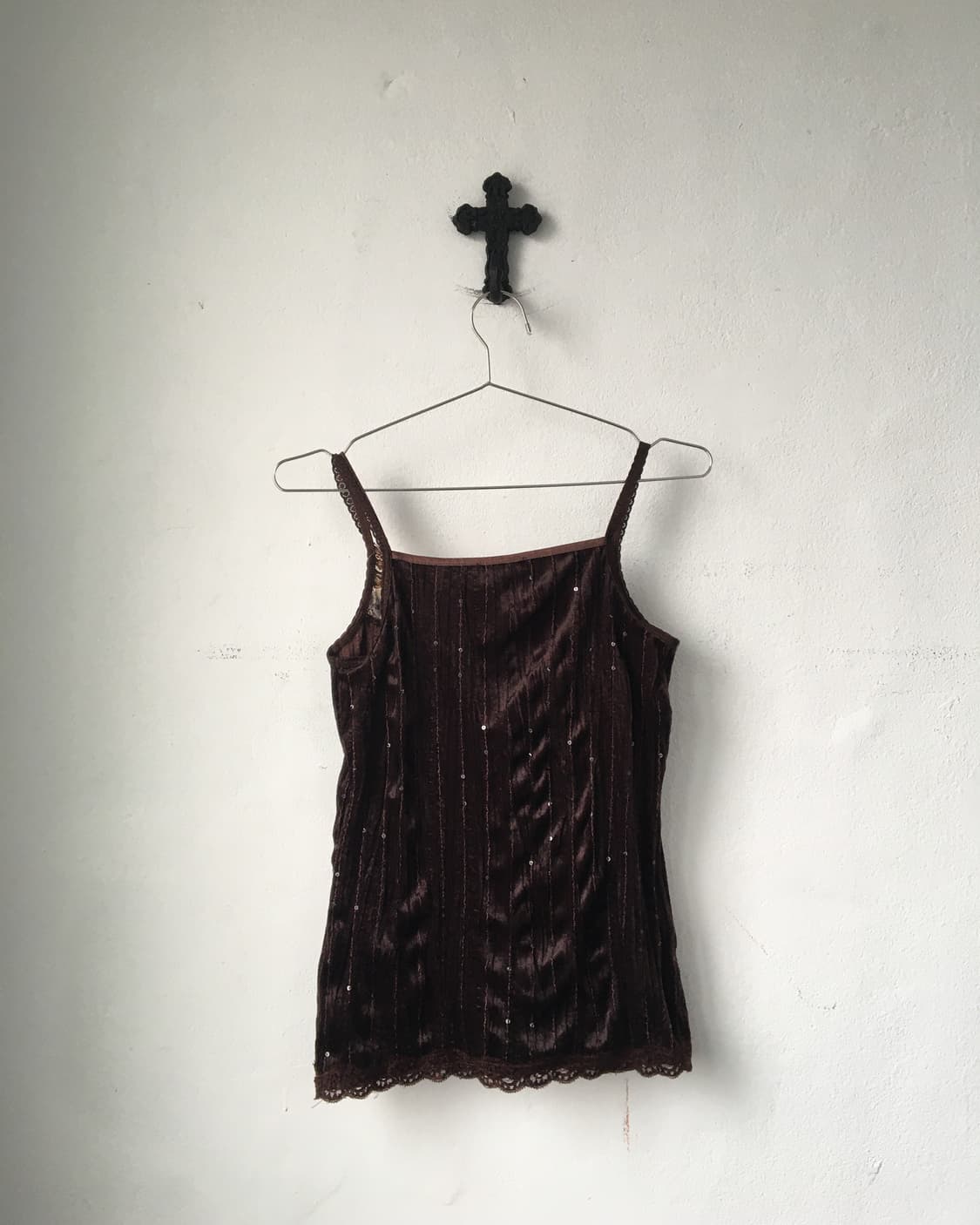 Lace point velvet sleeveless 상품이미지3