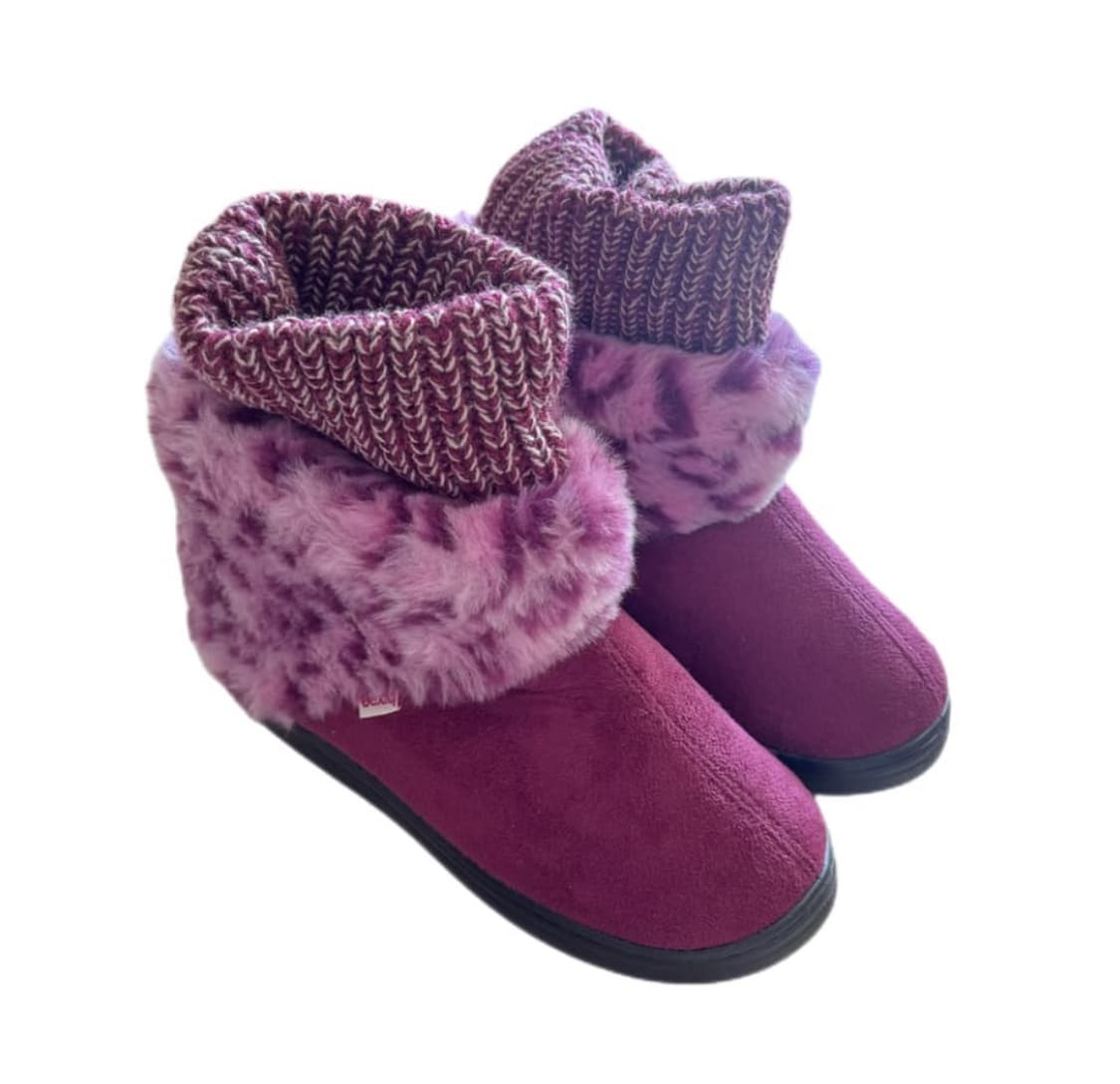 핑크 호피 갸루 레오파드 퍼 부츠 fur boots 상품이미지1