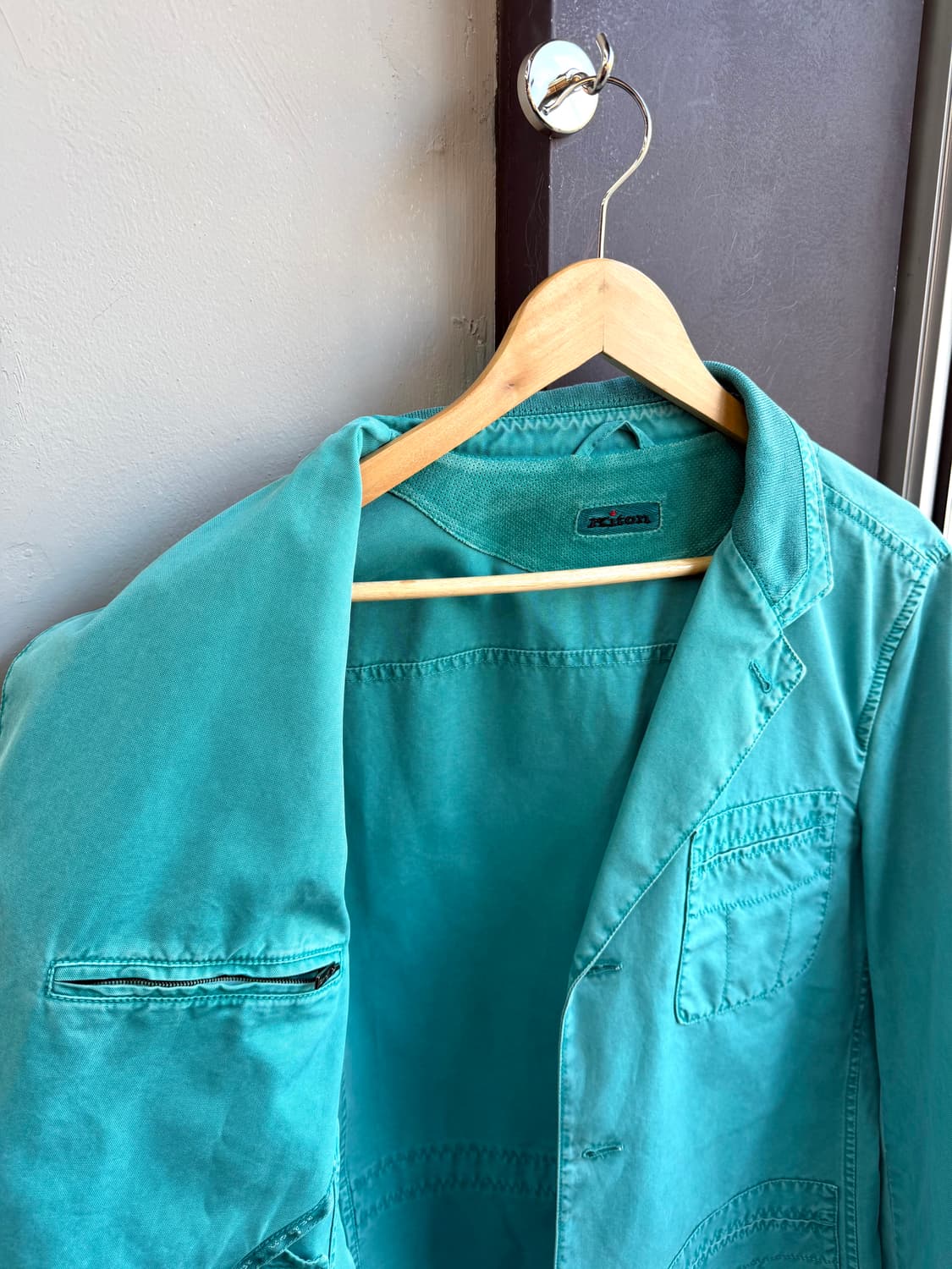 50/ 키톤 가먼트다이드 램스킨 엘보패치 자켓 상품이미지8