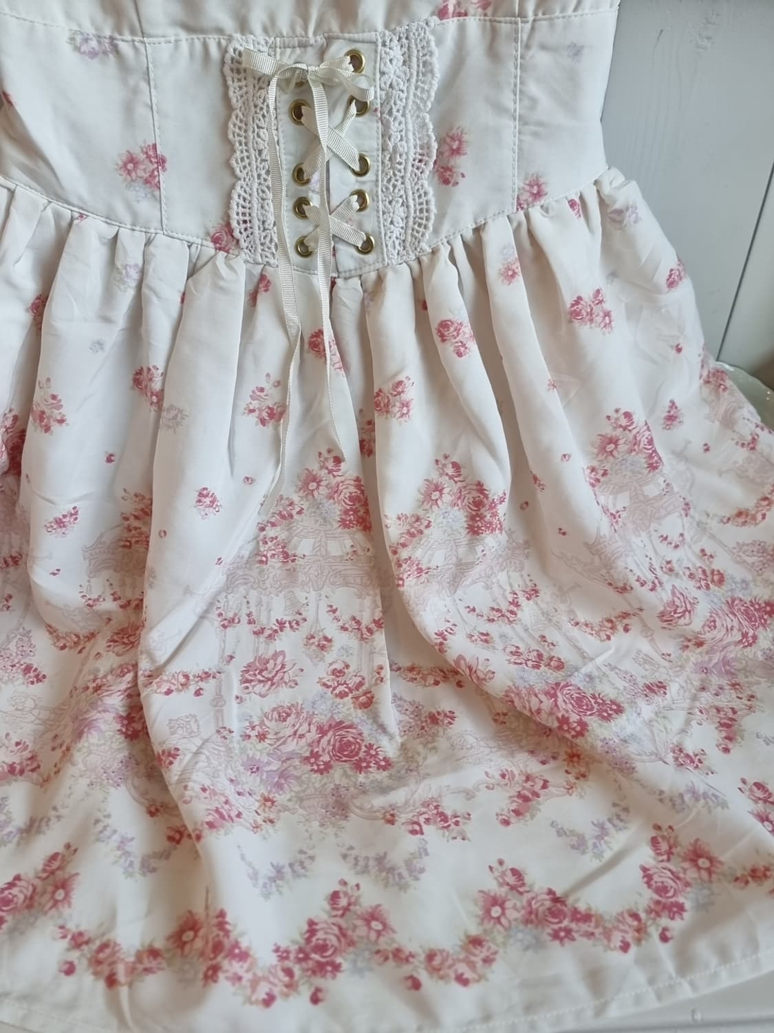 Liz Lisa(리즈리사) 프릴 카라 코르셋 플라워 원피스 상품이미지3