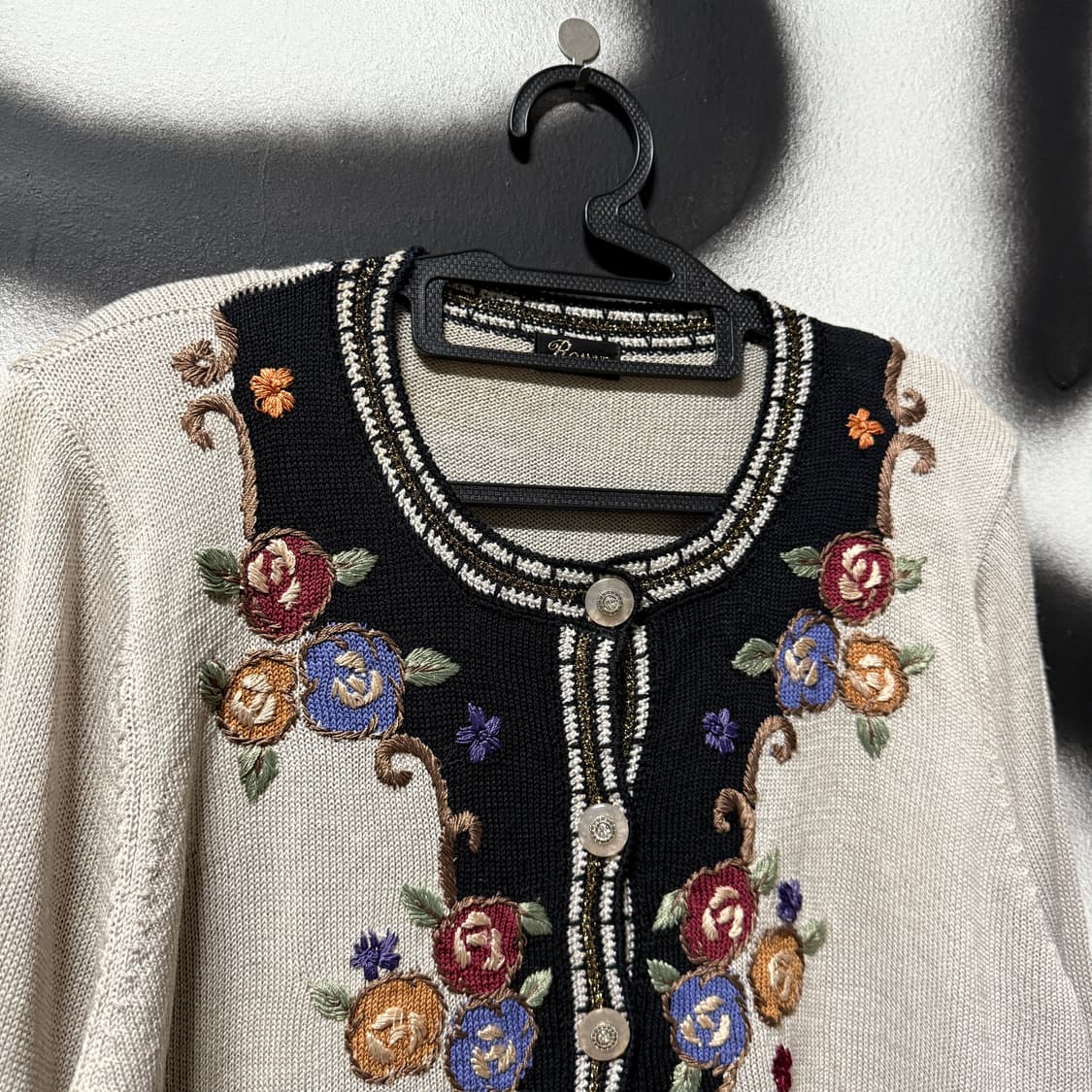 VTG 빈티지 에스닉 모리 스타일 자수 디테일 가디건 상품이미지3