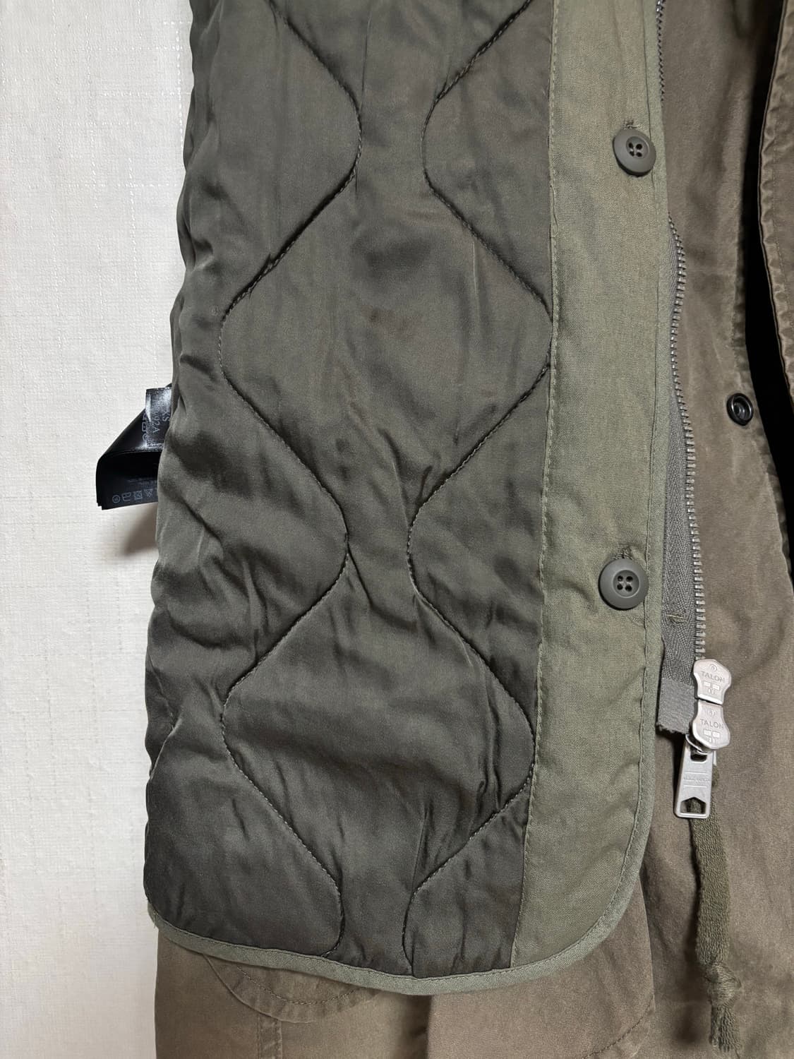 올세인츠 카키 야상 파카 (내외피 분리) 상품이미지7