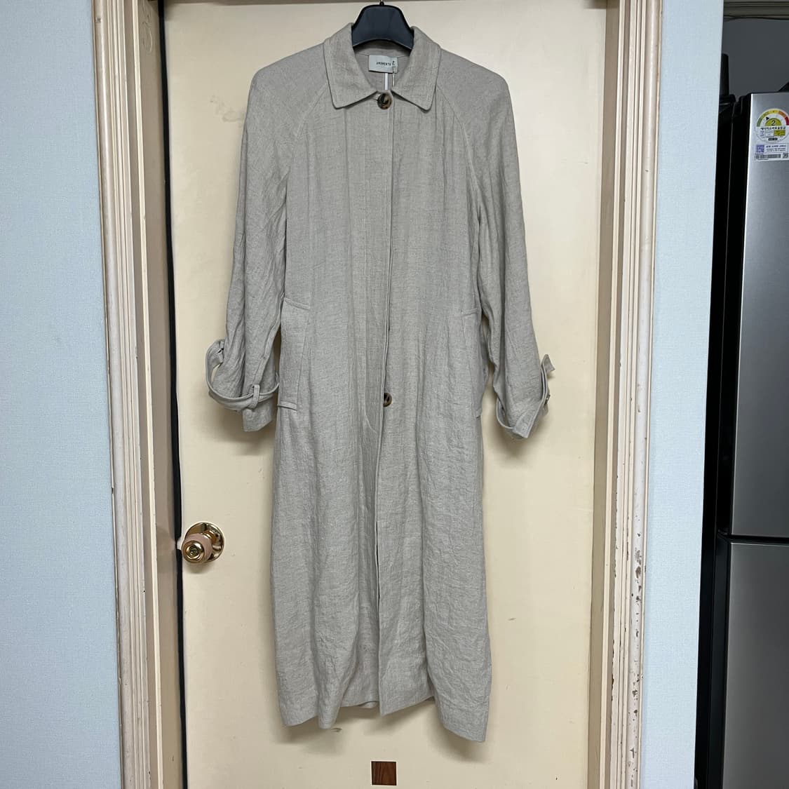 [OS] 아모멘토 린넨 싱글 트렌치코트 amomento 상품이미지4